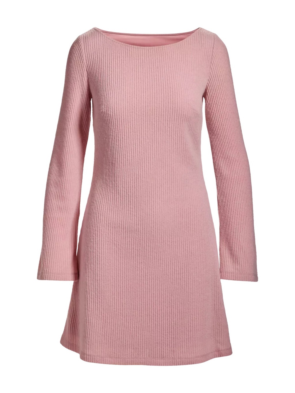 NWT Boston Proper Ribbed Hacci Everyday A Line Dress Soft Pink Size Medium Work